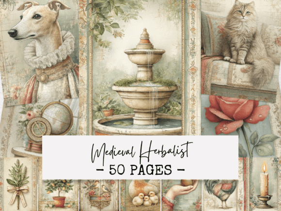 Download Medieval Herbalist Junk Journal Pages - Junk journal page Collection