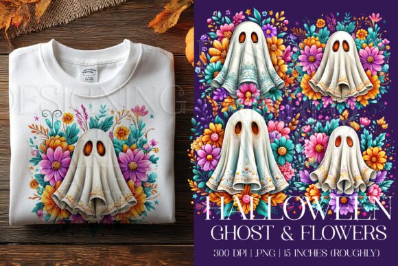 Download Ghost Flowers Sublimation PNG Graphics 2 - Flowers sublimation Collection