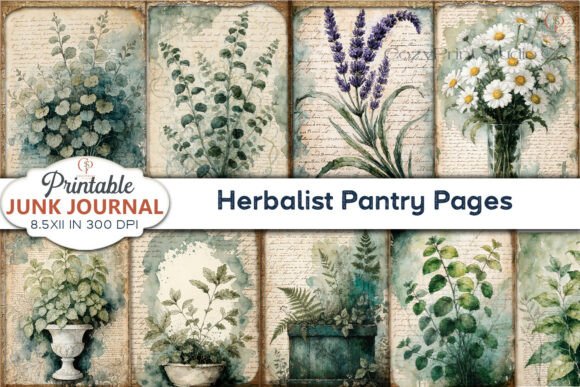 Download Herbalist Pantry Pages Junk Journal Page - Junk journal page Collection