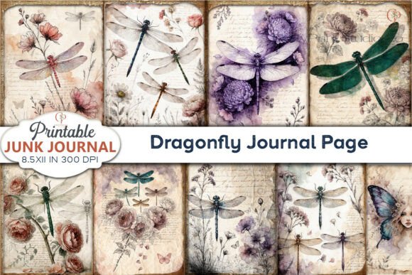 Download Dragonfly Journal Page Junk Journal Page - Junk journal page Collection