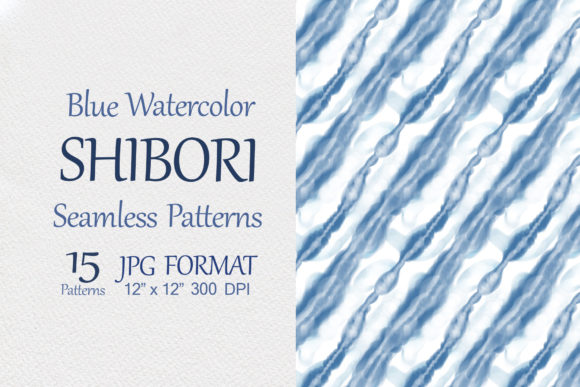 Download Blue Watercolor Shibori Seamless Pattern - Blue Collection