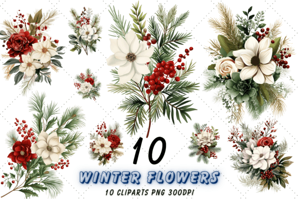 Download Evergreen Winter Flowers Sublimation - Flowers sublimation Collection
