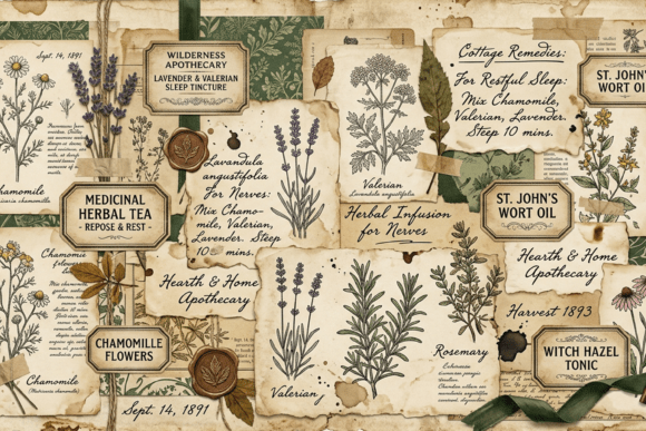 Download Vintage Nature Labels Junk Journal Page - Junk journal page Collection
