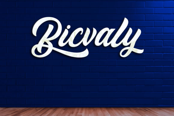 Download 3d Logo Mockup on Blue Wall Texture - Blue Collection