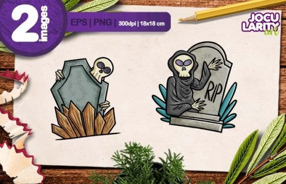 Download Tombstone with Skull Cartoon Vector - Tombstone Collection