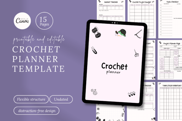 Download Ultimate Crochet Planner Template Canva - Crochet Collection
