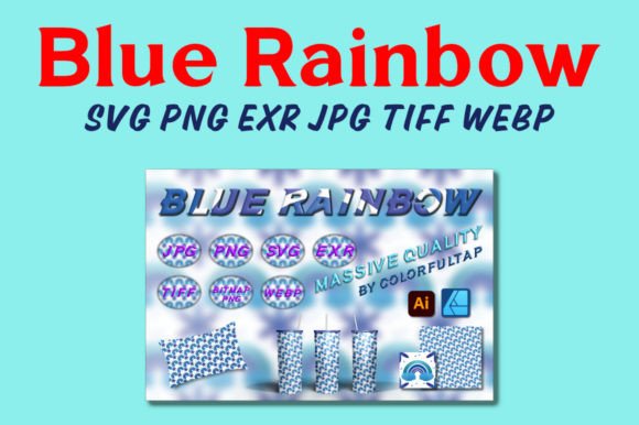Download Blue Rainbow Wrap | PNG JPG SVG &amp; More - Blue Collection