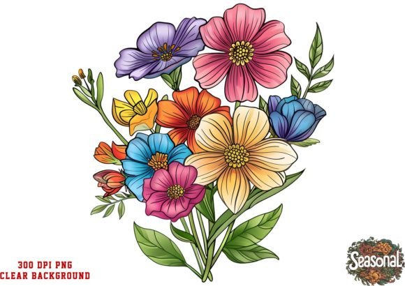 Download Watercolor Boho Flowers Sublimation - Flowers sublimation Collection