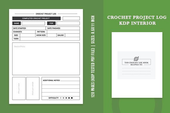 Download Crochet Project Planner KDP Interior - Crochet Collection