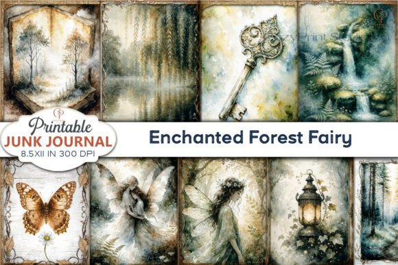 Download Enchanted Forest Fairy Junk Journal Page - Junk journal page Collection
